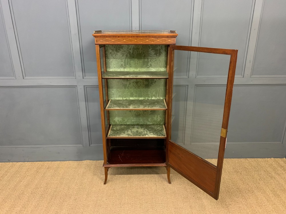 Inlaid Mahogany Display Cabinet by Jas Shoolbred View V