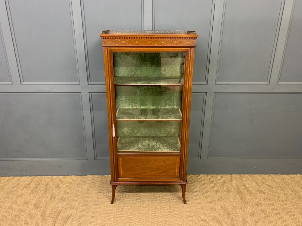 Inlaid Mahogany Display Cabinet by Jas Shoolbred View VI