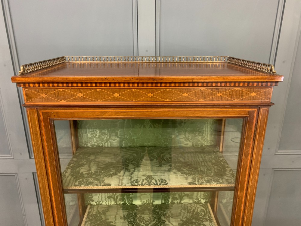 Inlaid Mahogany Display Cabinet by Jas Shoolbred View VIII