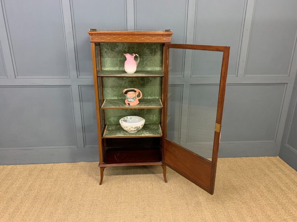 Inlaid Mahogany Display Cabinet by Jas Shoolbred View XI