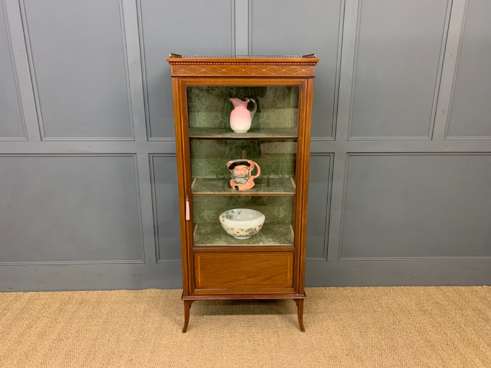 Inlaid Mahogany Display Cabinet by Jas Shoolbred View XII