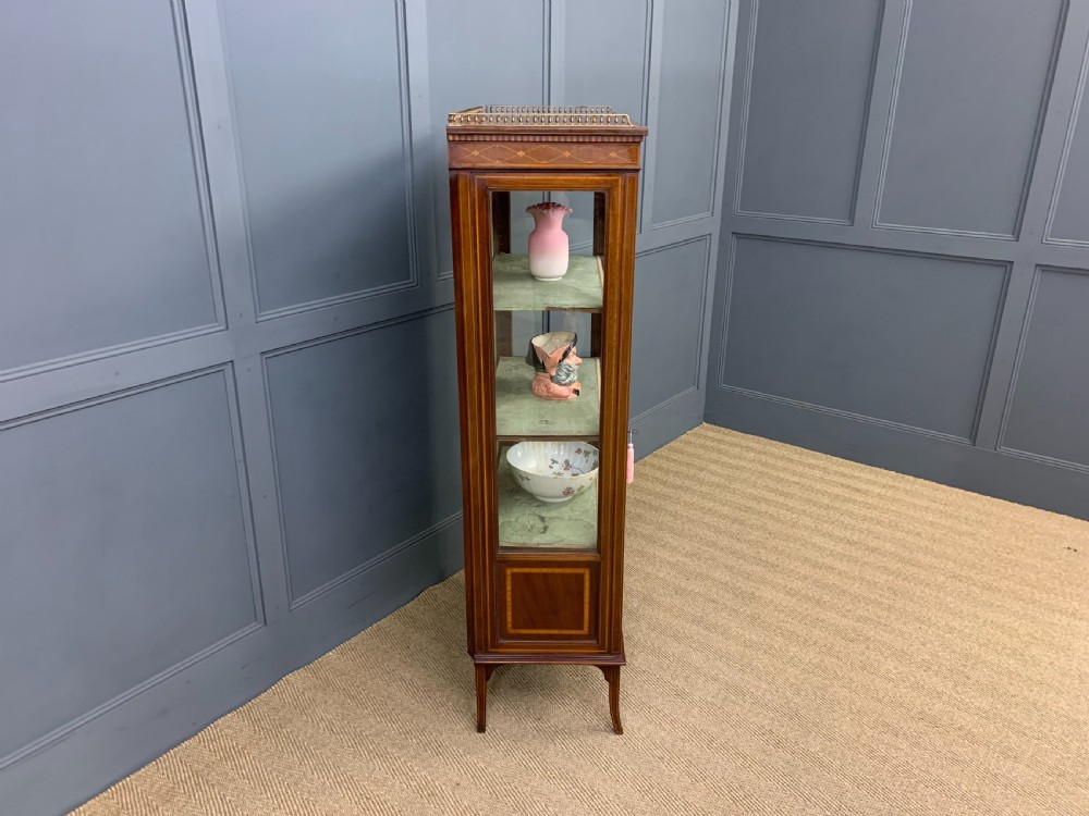 Inlaid Mahogany Display Cabinet by Jas Shoolbred View XIV