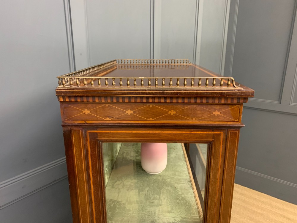Inlaid Mahogany Display Cabinet by Jas Shoolbred View XV