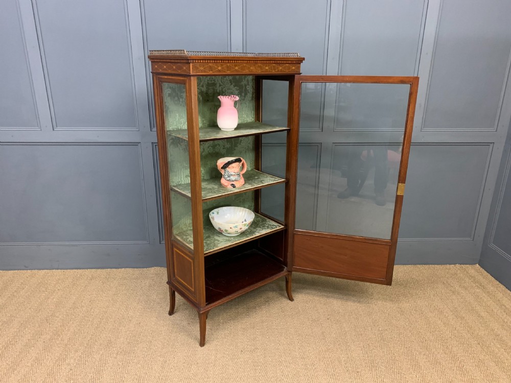 Inlaid Mahogany Display Cabinet by Jas Shoolbred View XVII