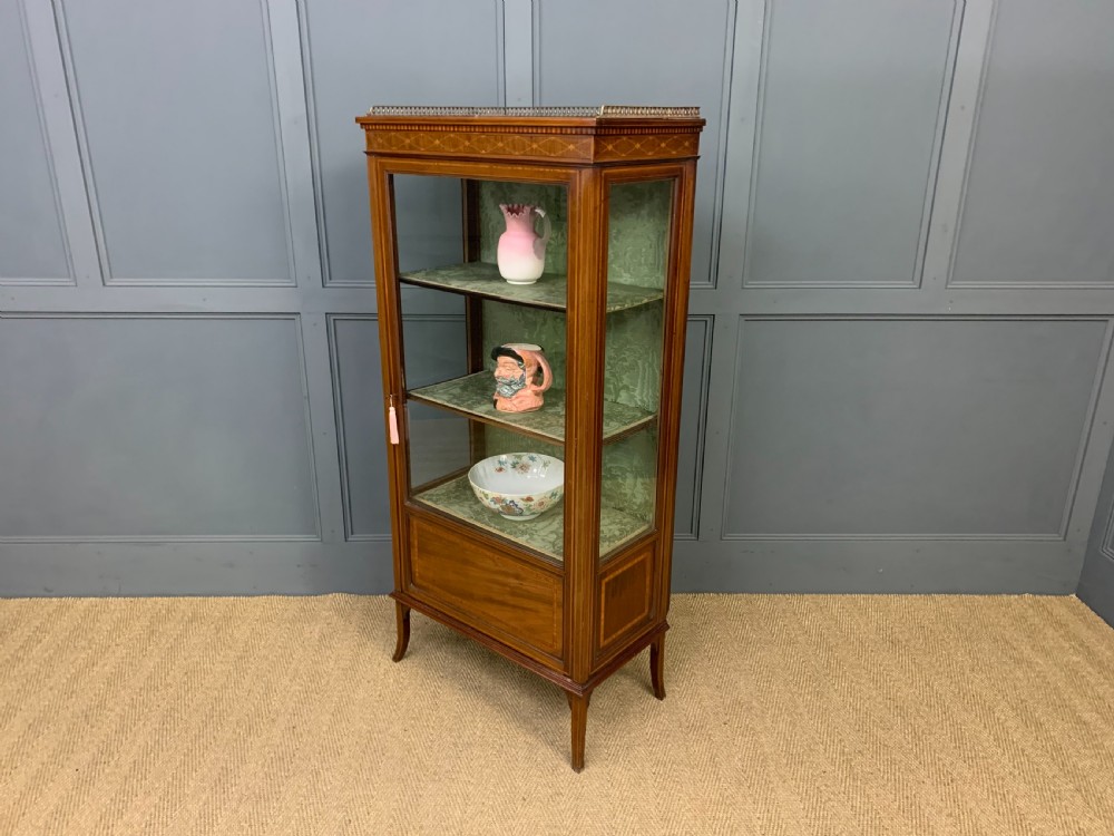 Inlaid Mahogany Display Cabinet by Jas Shoolbred View XVIII