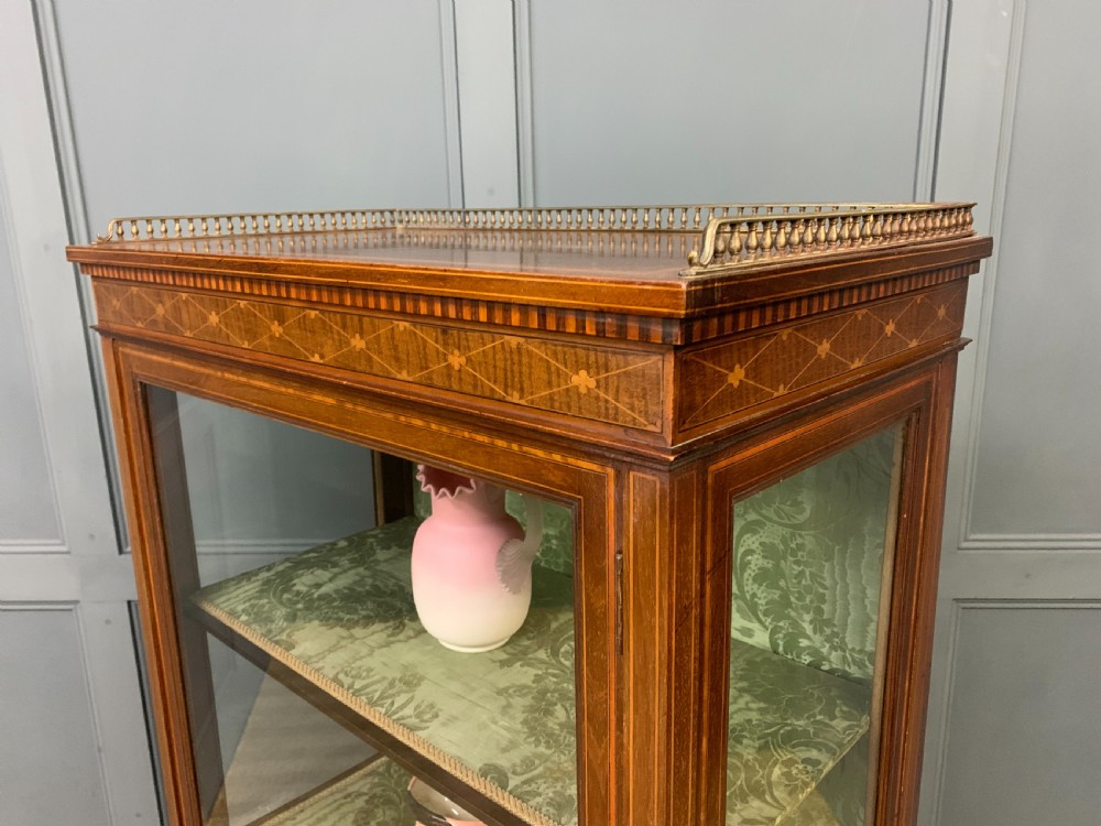 Inlaid Mahogany Display Cabinet by Jas Shoolbred View XIX