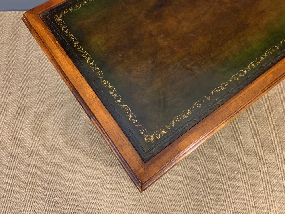 Edwardian Burr Walnut Pedestal Desk View IV