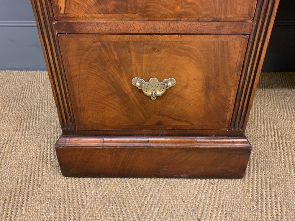 Edwardian Burr Walnut Pedestal Desk View IX