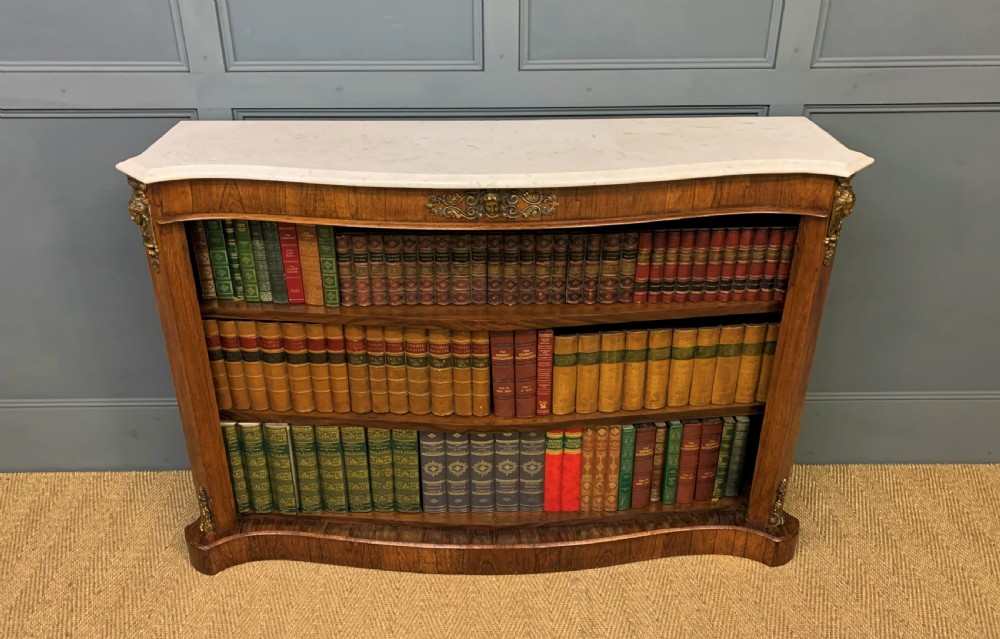 19th Century Rosewood Open Bookcase
