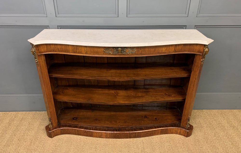 19th Century Rosewood Open Bookcase View II