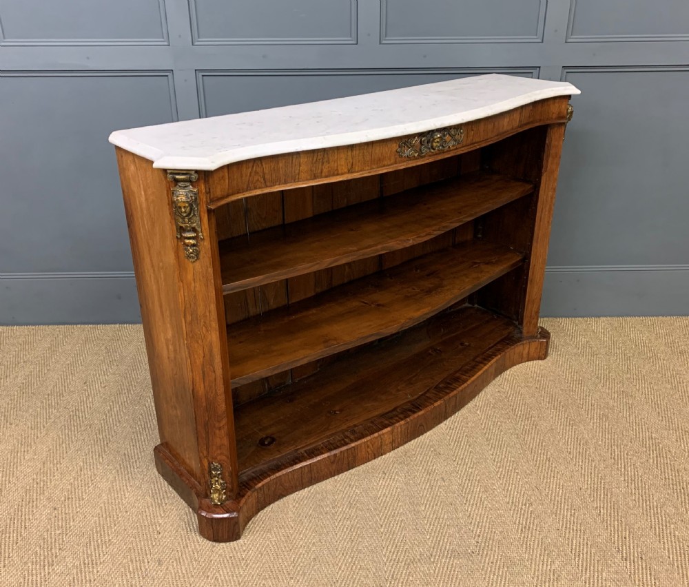19th Century Rosewood Open Bookcase View IV