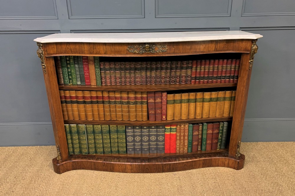 19th Century Rosewood Open Bookcase View V