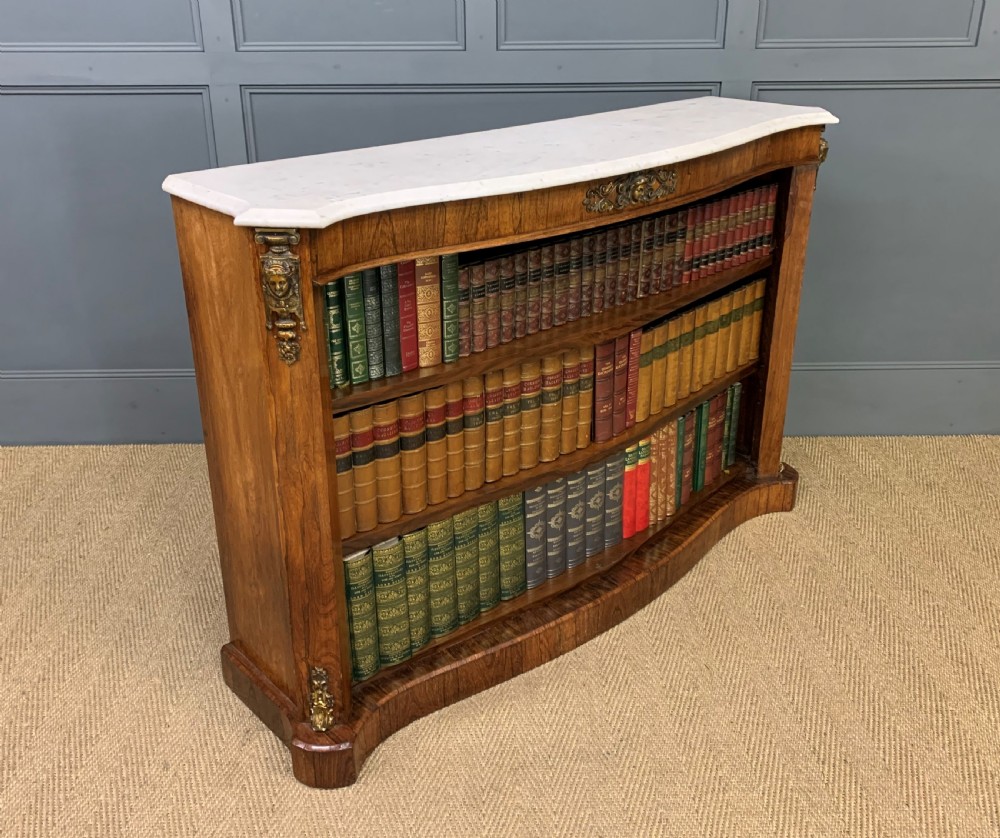 19th Century Rosewood Open Bookcase View IX