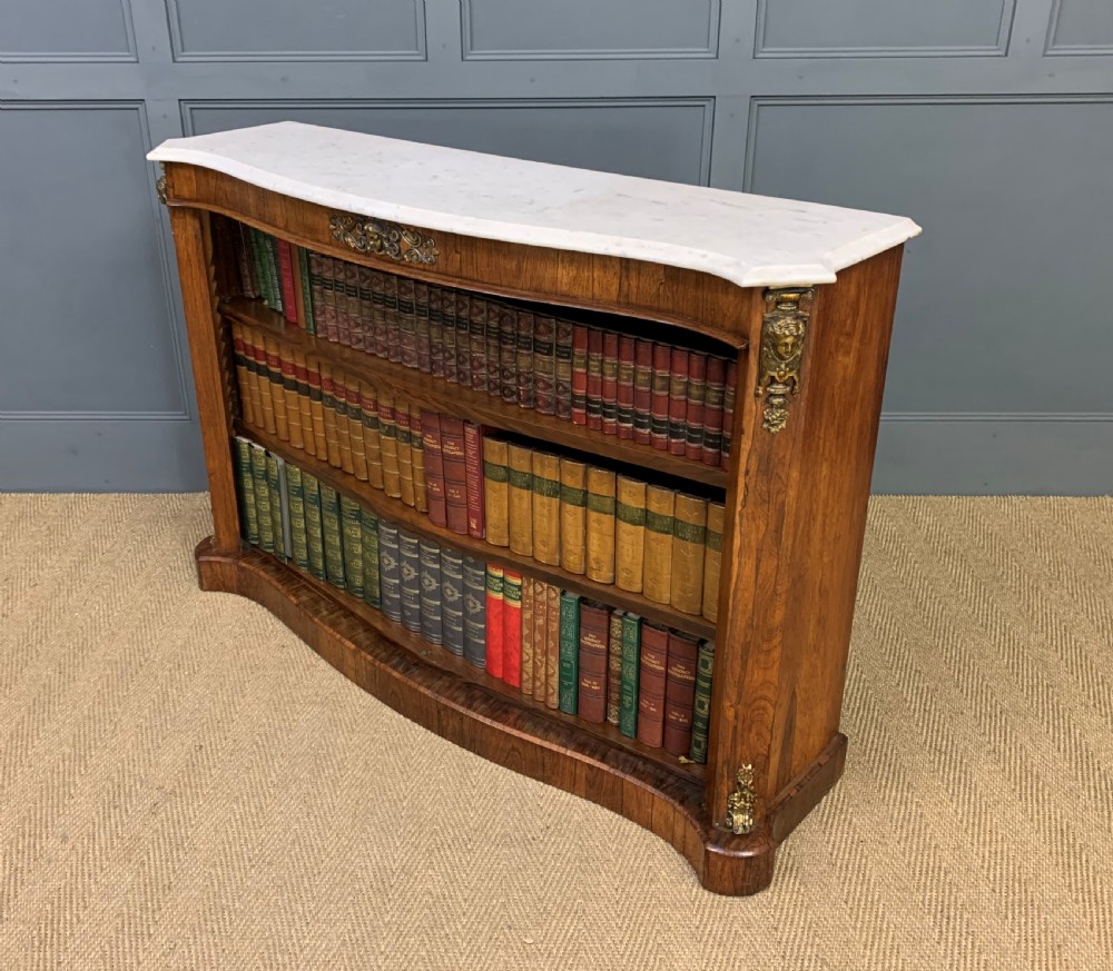19th Century Rosewood Open Bookcase View XII
