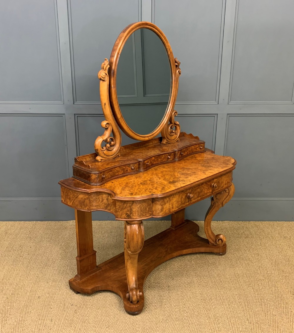Victorian Burr Walnut Duchess Dressing Table