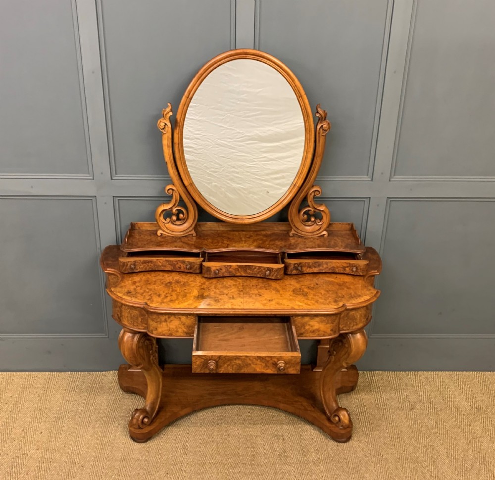 Victorian Burr Walnut Duchess Dressing Table View IV