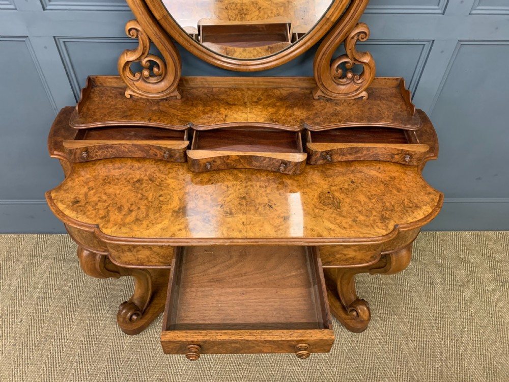Victorian Burr Walnut Duchess Dressing Table View V