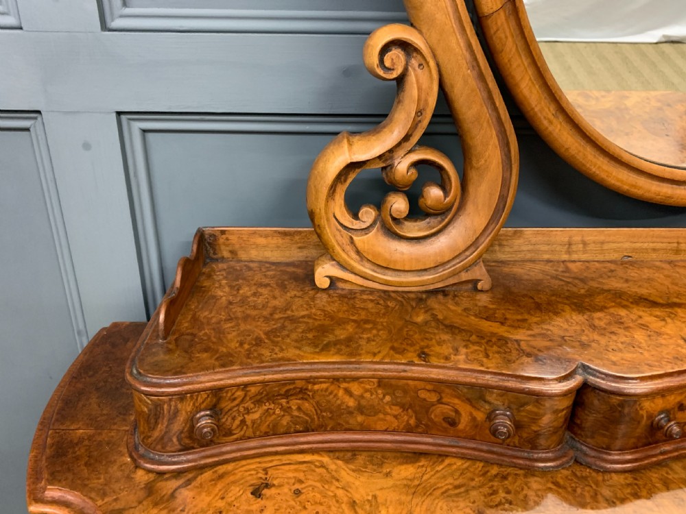 Victorian Burr Walnut Duchess Dressing Table View VII