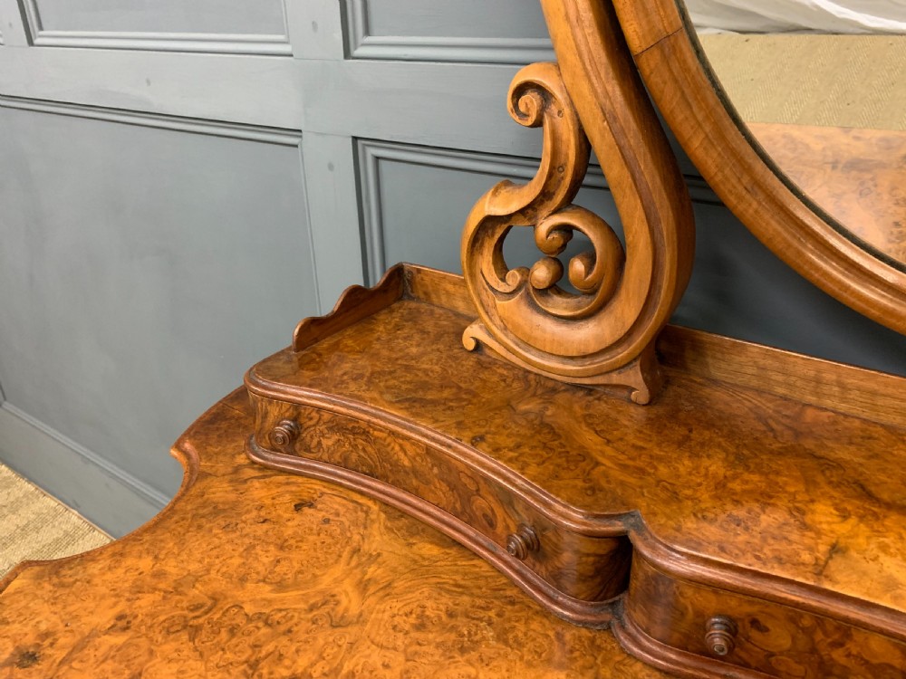 Victorian Burr Walnut Duchess Dressing Table View VIII
