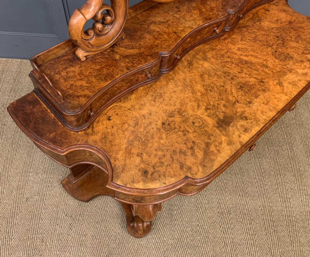 Victorian Burr Walnut Duchess Dressing Table View XI