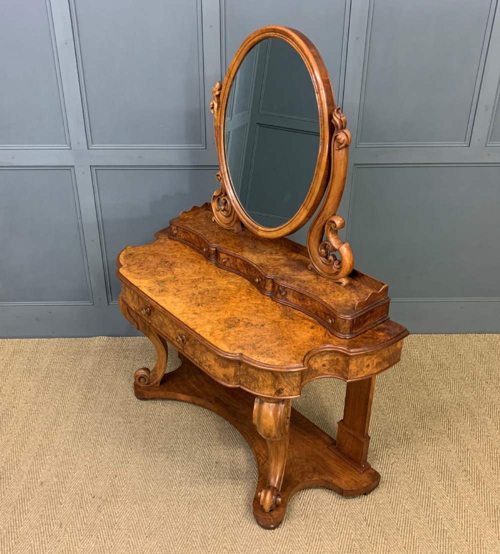 Victorian Burr Walnut Duchess Dressing Table View XVII