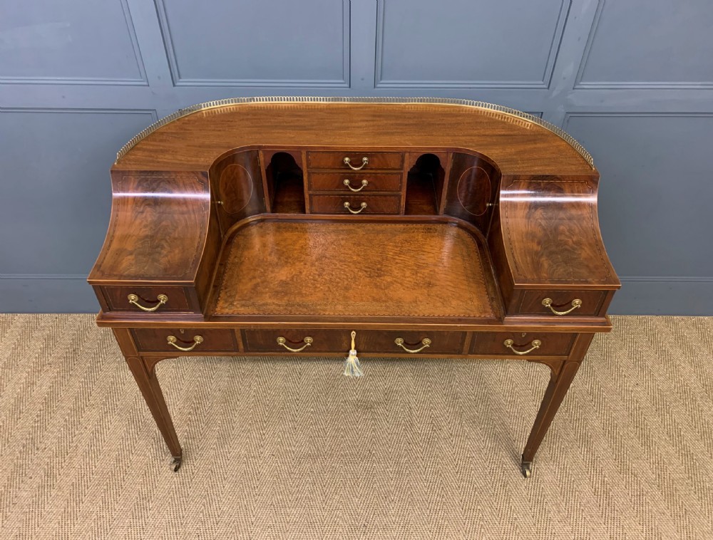 Maple and Co. Inlaid Mahogany Carlton House Desk View II
