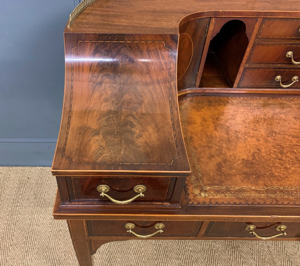 Maple and Co. Inlaid Mahogany Carlton House Desk View IV