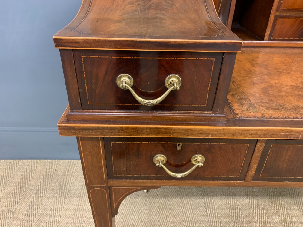Maple and Co. Inlaid Mahogany Carlton House Desk View VI