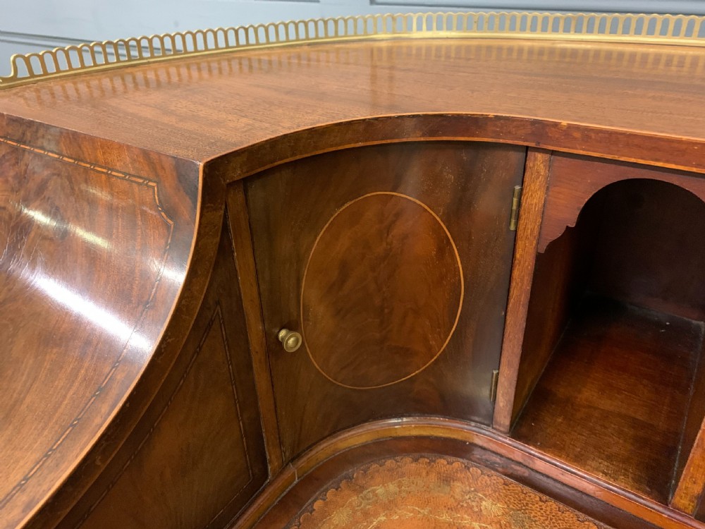 Maple and Co. Inlaid Mahogany Carlton House Desk View IX