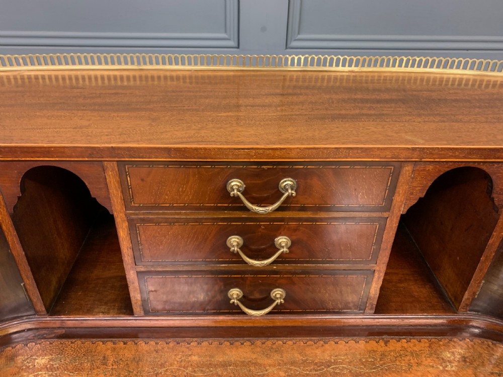 Maple and Co. Inlaid Mahogany Carlton House Desk View X