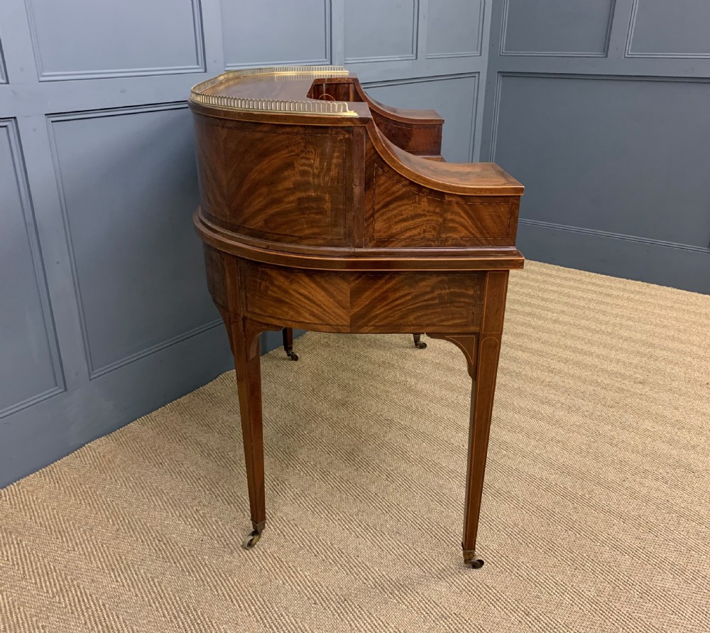 Maple and Co. Inlaid Mahogany Carlton House Desk View XV
