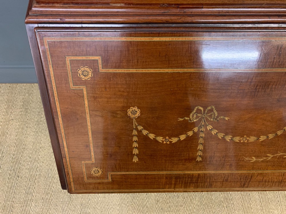 Georgian Inlaid Mahogany Bureau Bookcase View VI