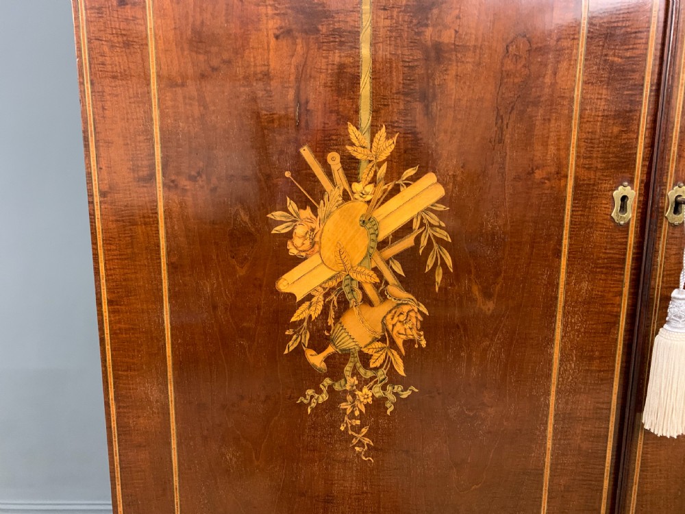 Georgian Inlaid Mahogany Bureau Bookcase View XI