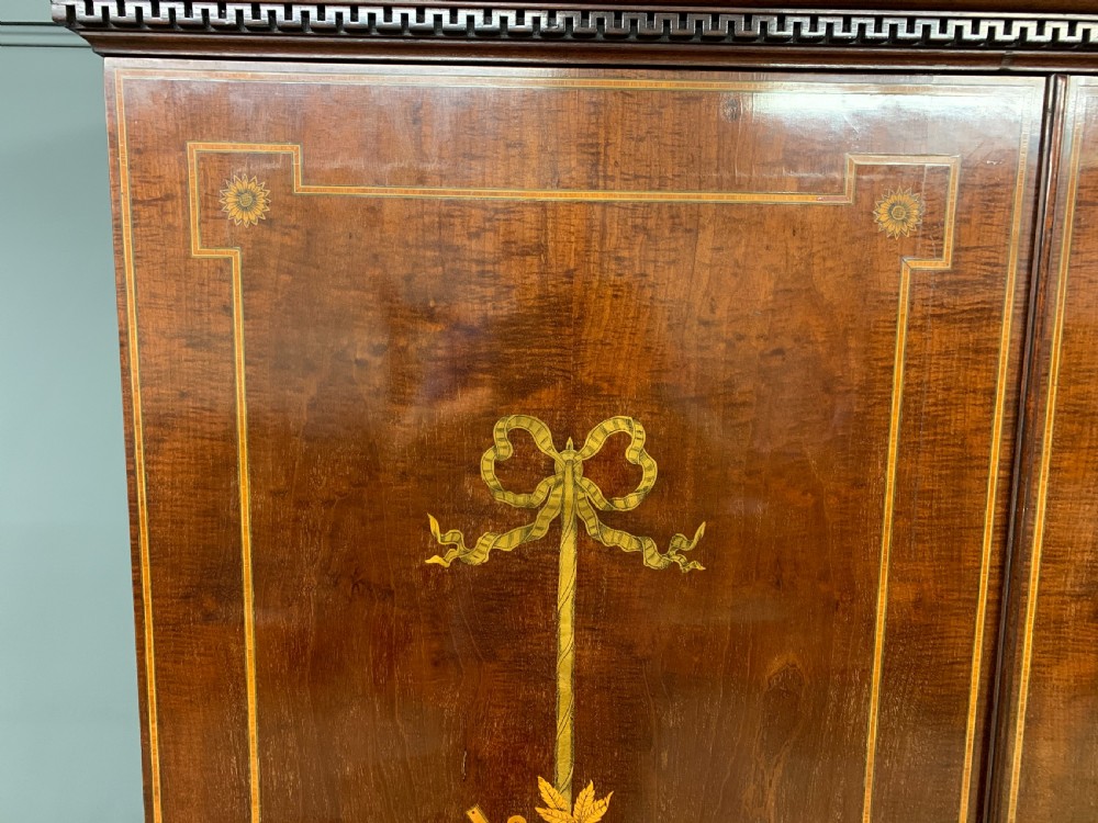 Georgian Inlaid Mahogany Bureau Bookcase View XII