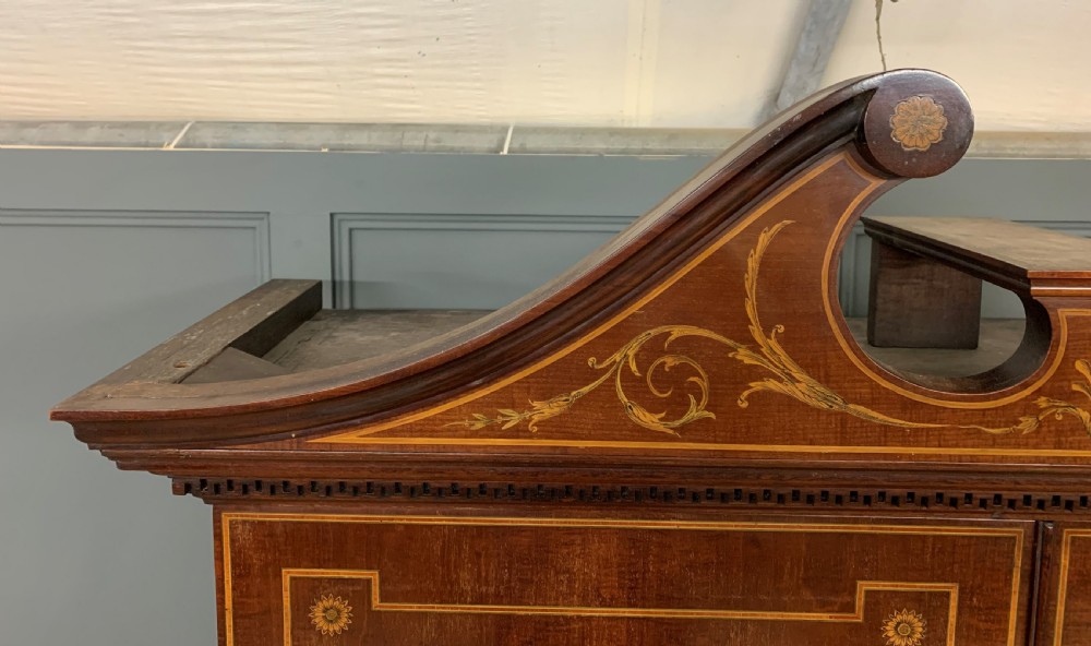 Georgian Inlaid Mahogany Bureau Bookcase View XIII