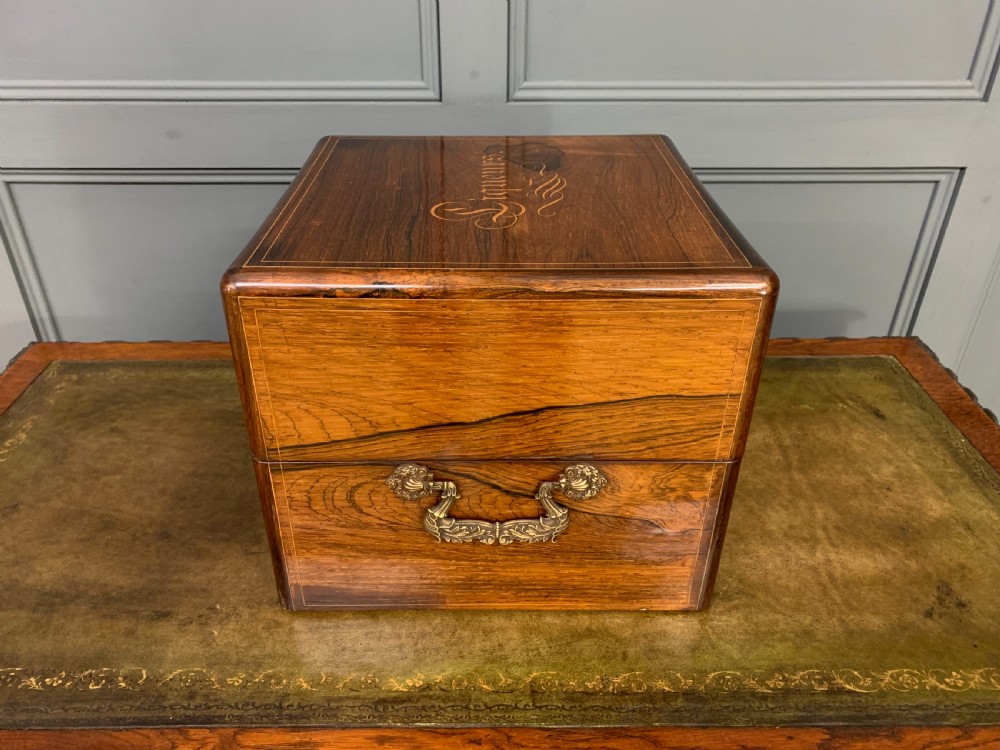Victorian Rosewood Decanter Box View VI