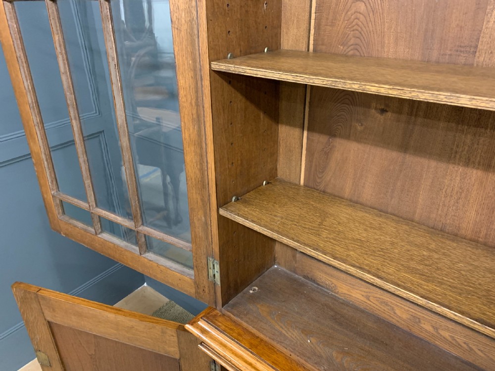 Large Victorian Golden Oak Country House Bookcase  View III