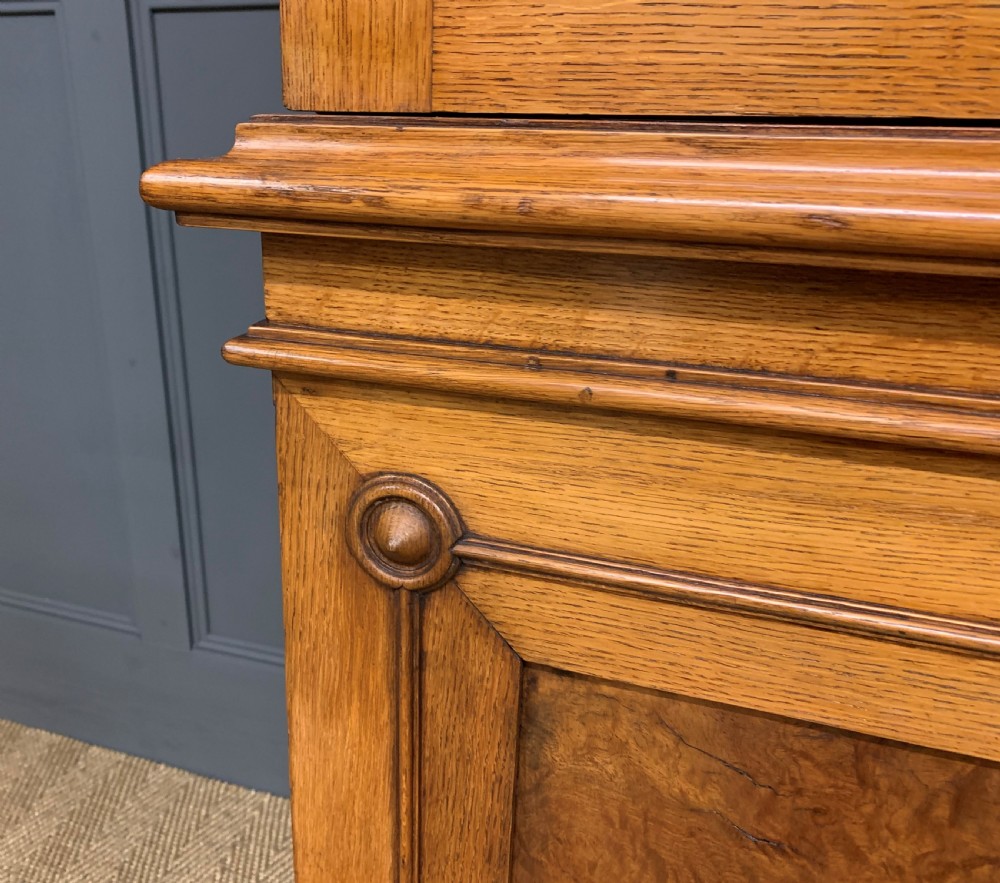 Large Victorian Golden Oak Country House Bookcase  View VI