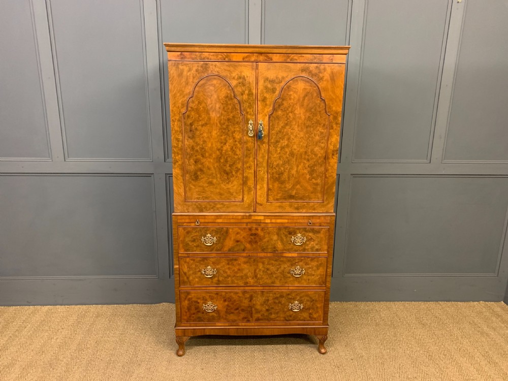 Burr Walnut Linen Press View II