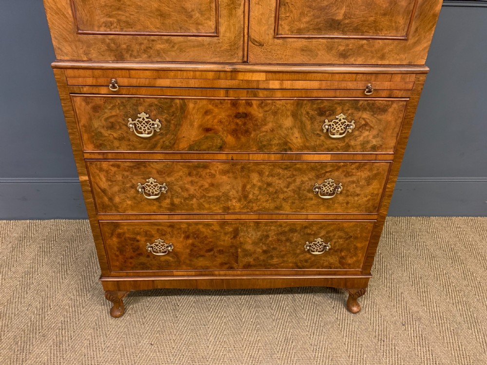 Burr Walnut Linen Press View III