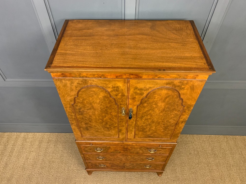 Burr Walnut Linen Press View VII