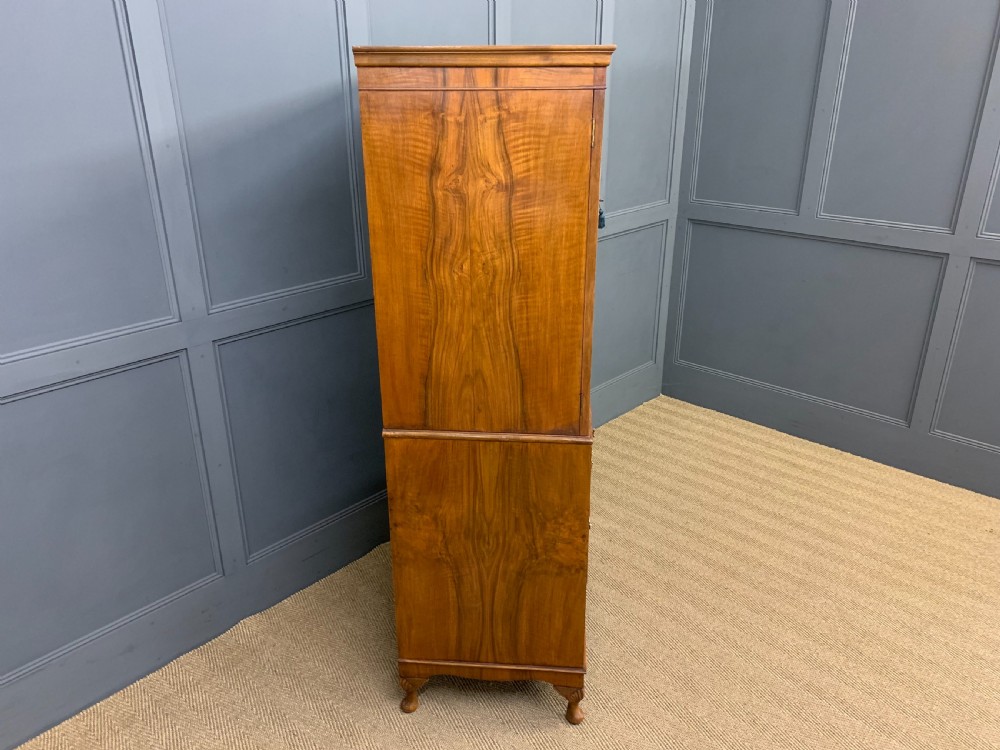 Burr Walnut Linen Press View XII