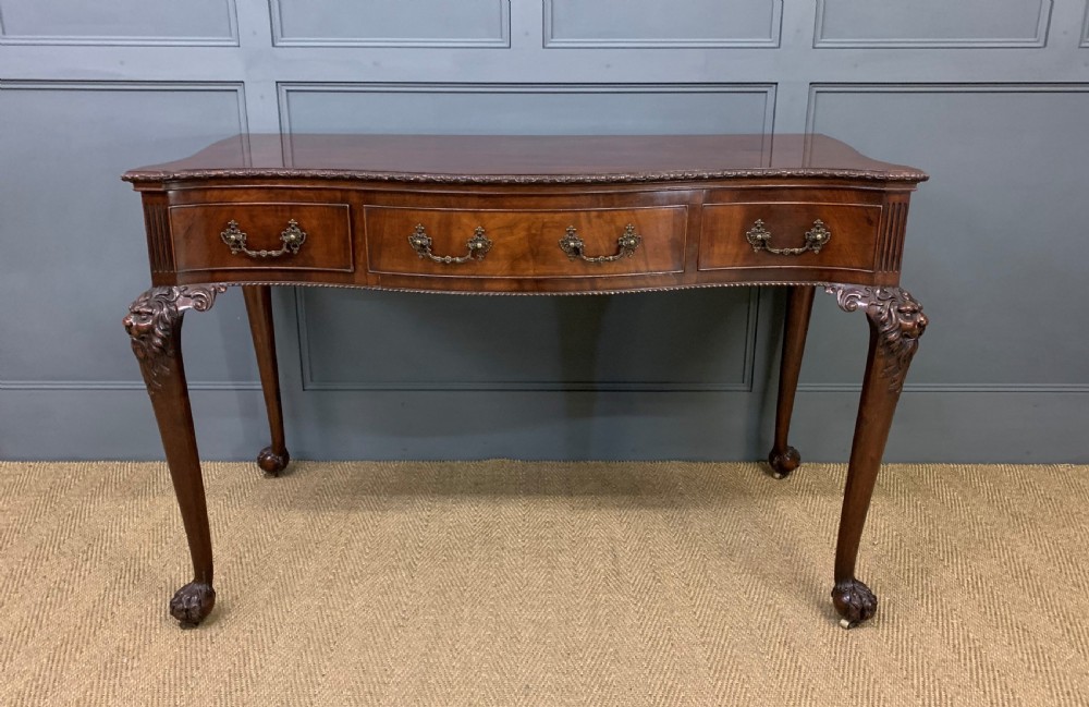 Chippendale Style Mahogany Console Table View IV