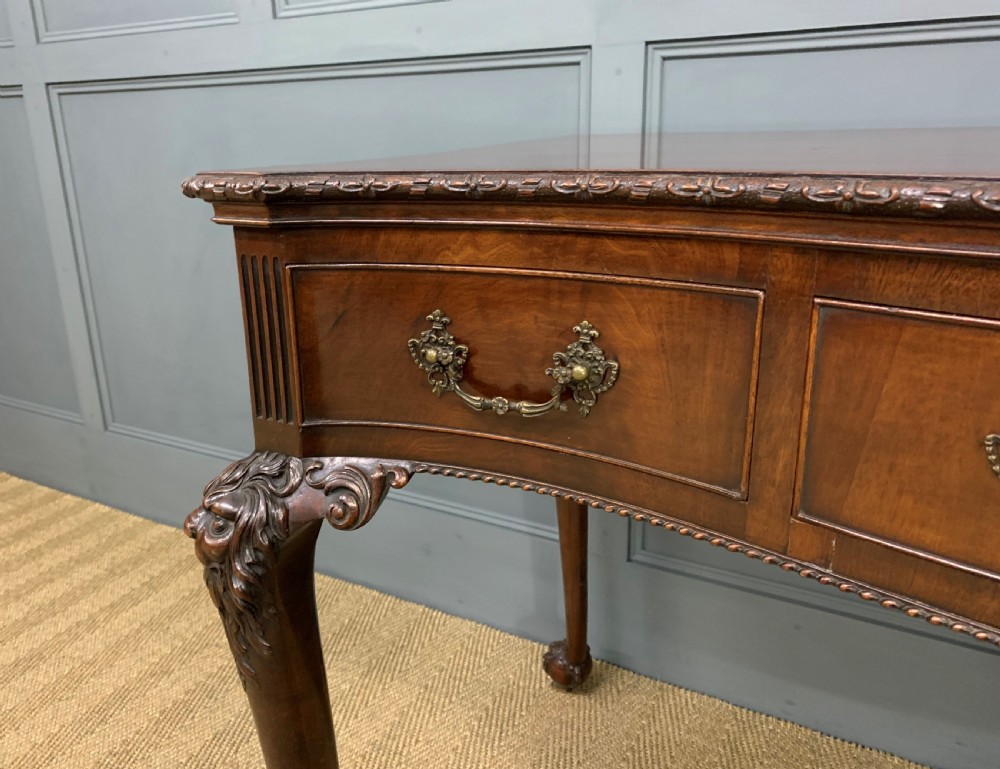 Chippendale Style Mahogany Console Table View V