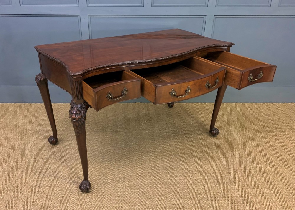 Chippendale Style Mahogany Console Table View XIII
