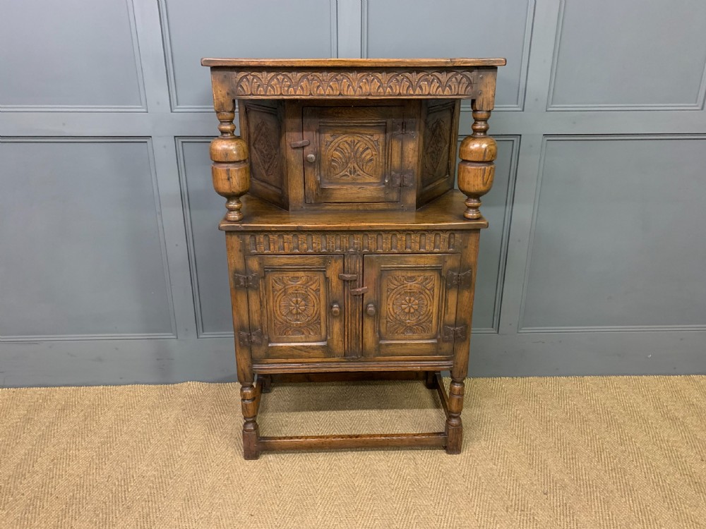 Ipswich Oak Court Cupboard View II