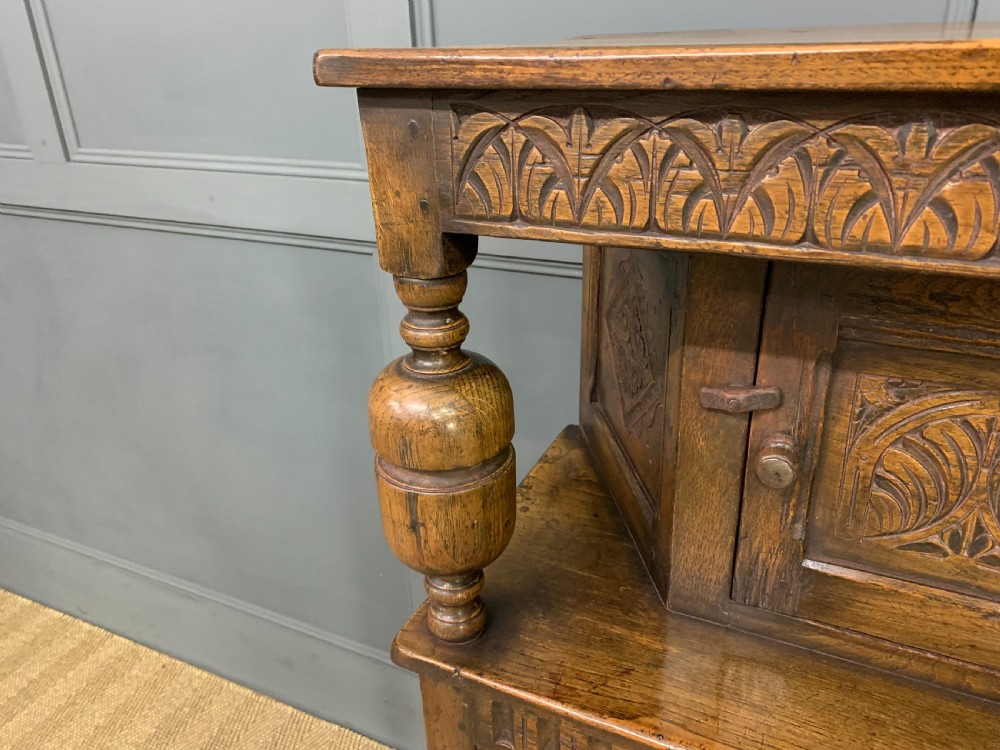 Ipswich Oak Court Cupboard View IV