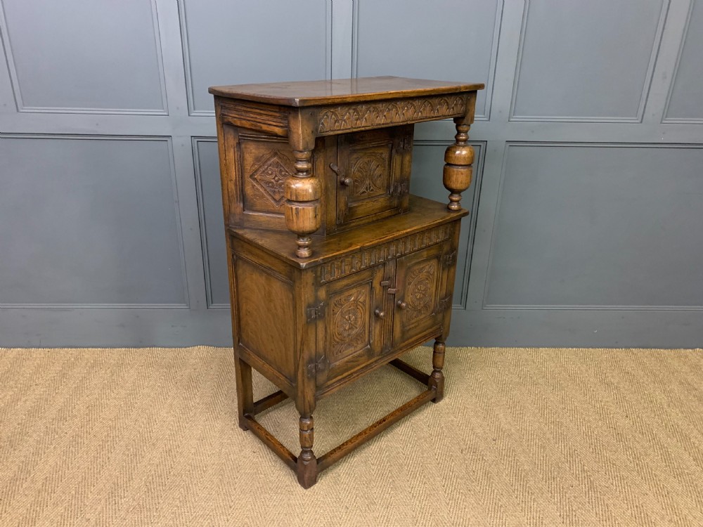 Ipswich Oak Court Cupboard View IX