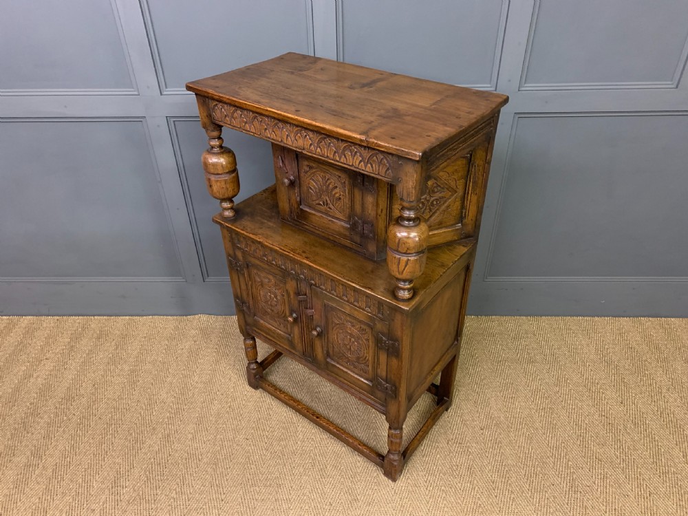 Ipswich Oak Court Cupboard View XII