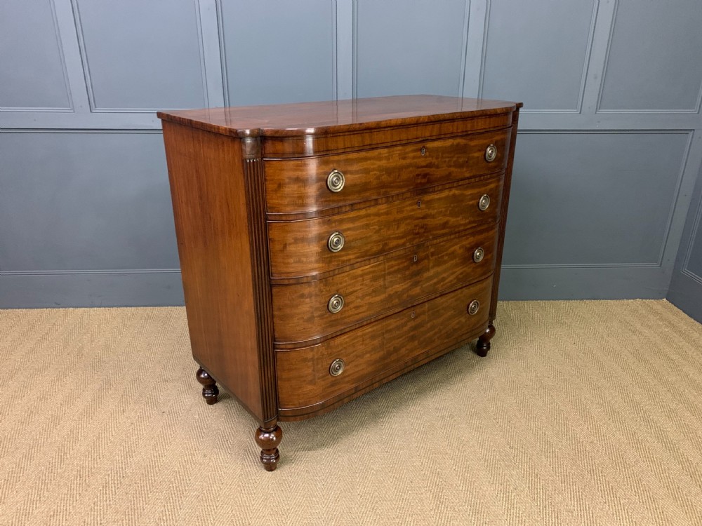 Ebony Inlaid Georgian Mahogany Chest of Drawers